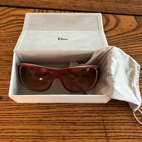 Dior Accessories Pink Dior Sunglasses With Rhinestone Detail Poshmark